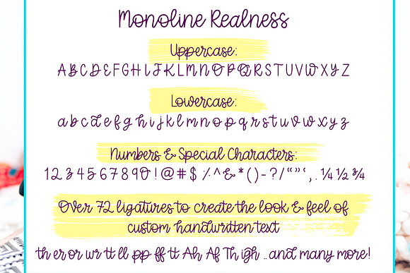 Monoline Realness Handwritten Script in Script Fonts - product preview 1