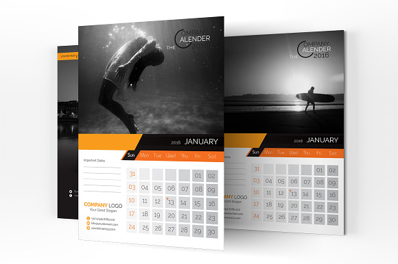 Wall Calendars 2016 Vol.1 in Stationery Templates - product preview 2