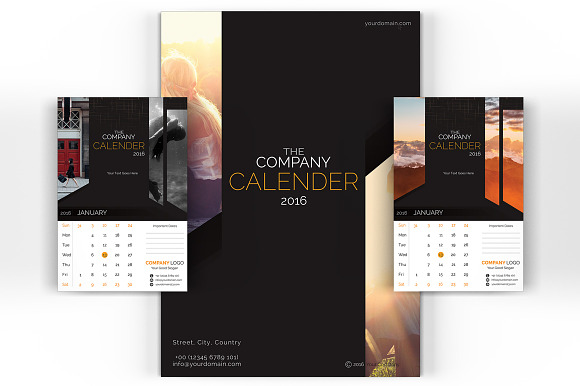 Wall Calendars 2016 Vol.1 in Stationery Templates - product preview 5