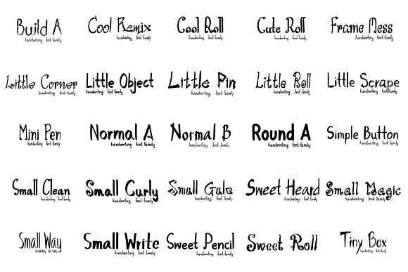 Handwritten Font Bundle in Script Fonts - product preview 1
