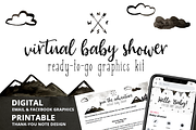 Virtual Shower Kit - Black & White