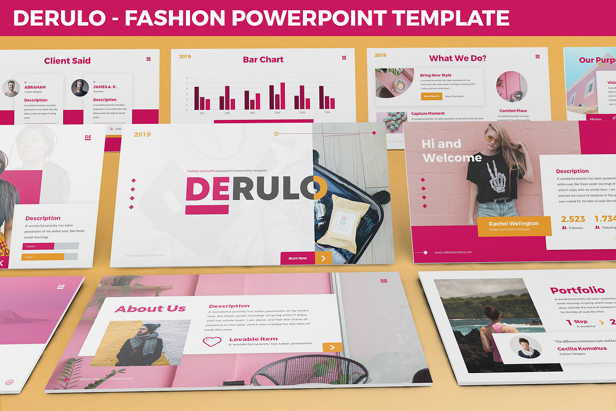 Derulo - Fashion Powerpoint Template in PowerPoint Templates - product preview 8