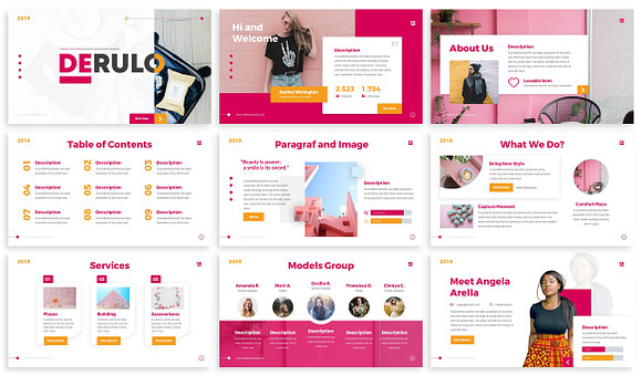Derulo - Fashion Powerpoint Template in PowerPoint Templates - product preview 1