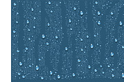 Realistic water droplets. Vector