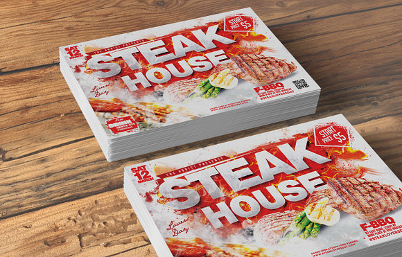 Steak House Flyer in Flyer Templates - product preview 1