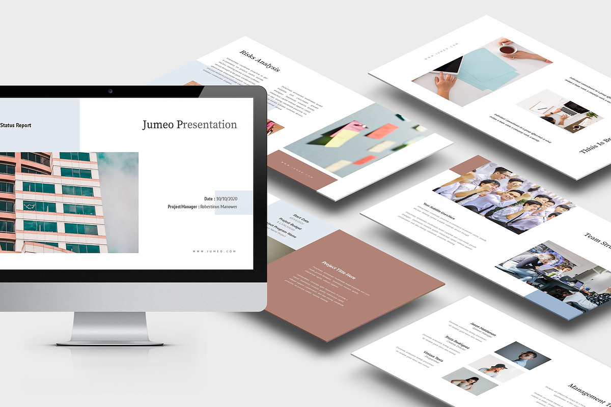 Jumeo : Project Report Powerpoint in PowerPoint Templates - product preview 8