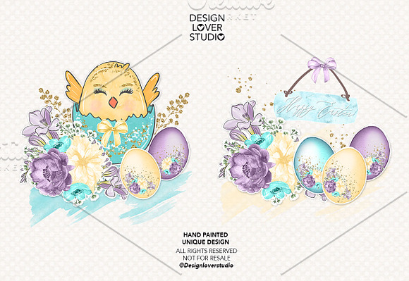 Baby Chicken Easter design in Illustrations - product preview 1
