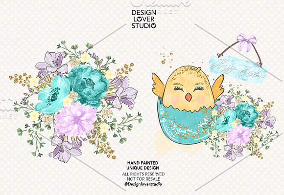 Baby Chicken Easter design in Illustrations - product preview 2