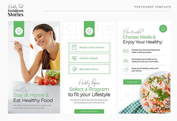 Healthy Food Instagram Stories in Instagram Templates - product preview 1