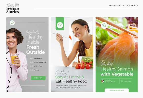 Healthy Food Instagram Stories in Instagram Templates - product preview 2