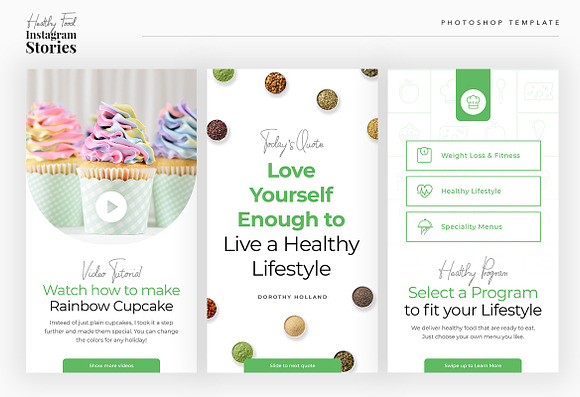 Healthy Food Instagram Stories in Instagram Templates - product preview 3