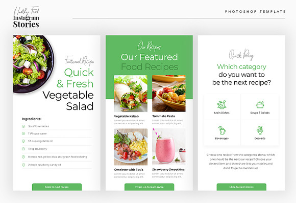 Healthy Food Instagram Stories in Instagram Templates - product preview 4