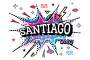 Santiago Comic Text in Pop Art Style