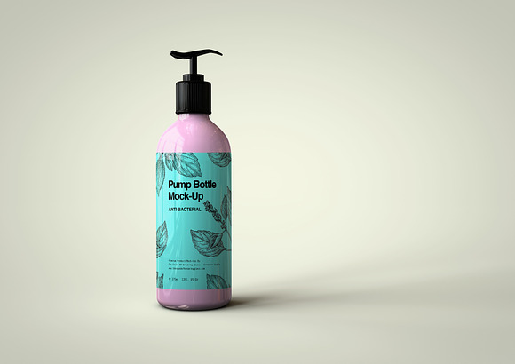 Plastic Pump Bottle Mock-Up in Product Mockups - product preview 2