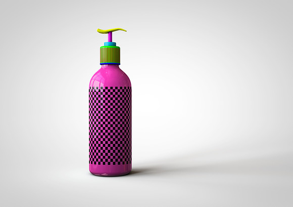 Plastic Pump Bottle Mock-Up in Product Mockups - product preview 4