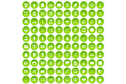 100 webdesign icons set green