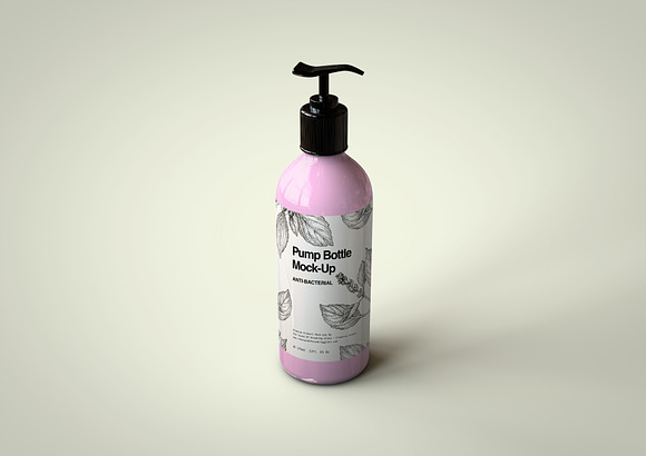 Plastic Pump Bottle Mock-Up in Product Mockups - product preview 5