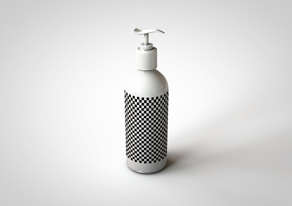 Plastic Pump Bottle Mock-Up in Product Mockups - product preview 6