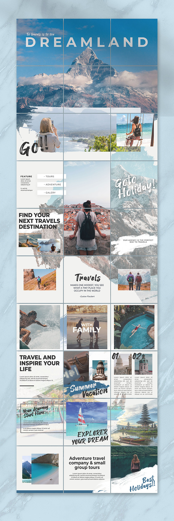 Travelnia Puzzle Instagram Feed in Instagram Templates - product preview 1