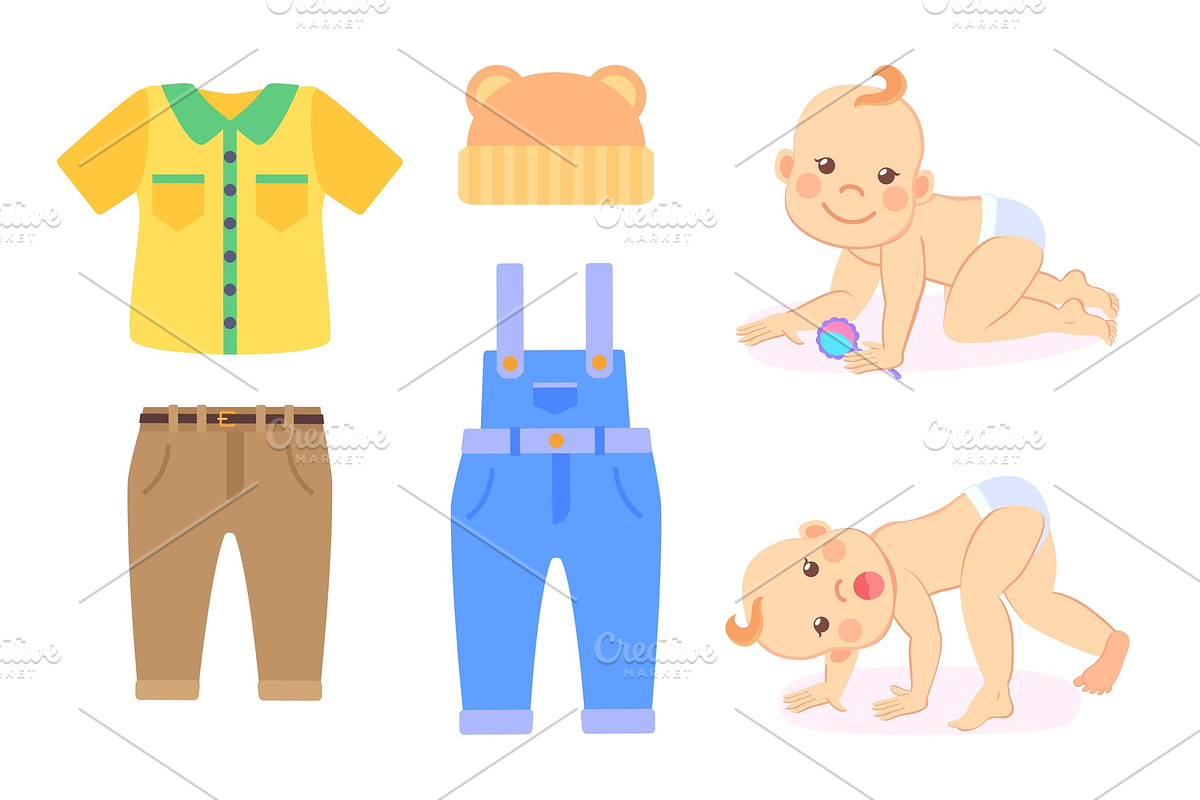 Baby and Clothes to Wear, Kid in in Illustrations - product preview 8