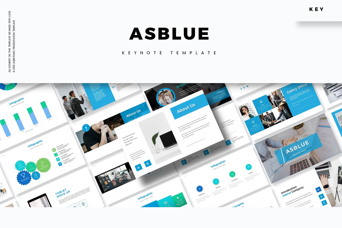Asblue - Keynote Template in Keynote Templates - product preview 8
