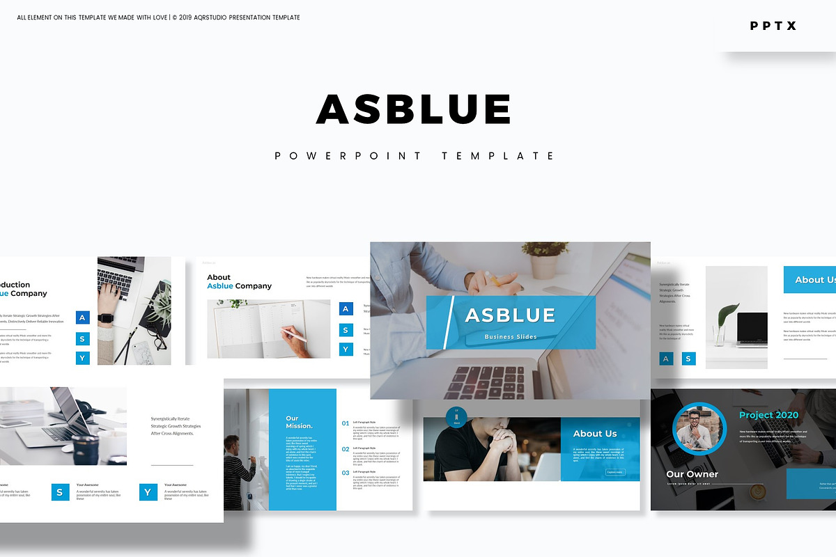 Asblue - Powerpoint Template in PowerPoint Templates - product preview 8