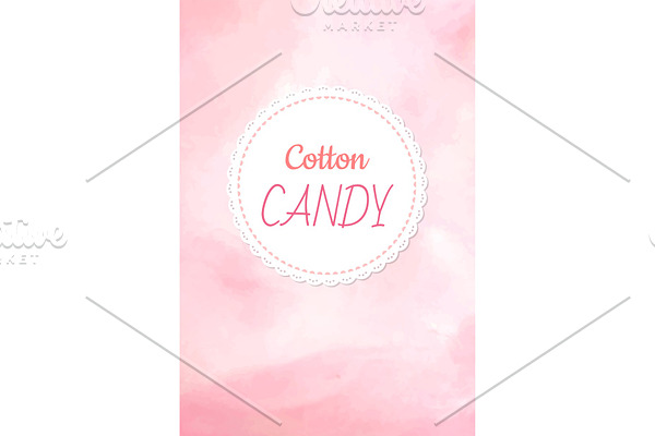 Cotton Candy Logo, Fluffy Candyfloss