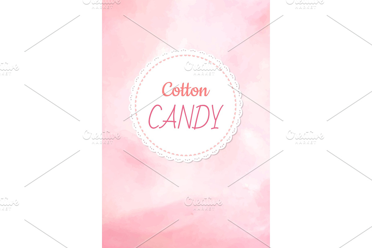 Cotton Candy Logo, Fluffy Candyfloss in Illustrations - product preview 8