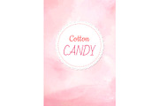 Cotton Candy Logo, Fluffy Candyfloss