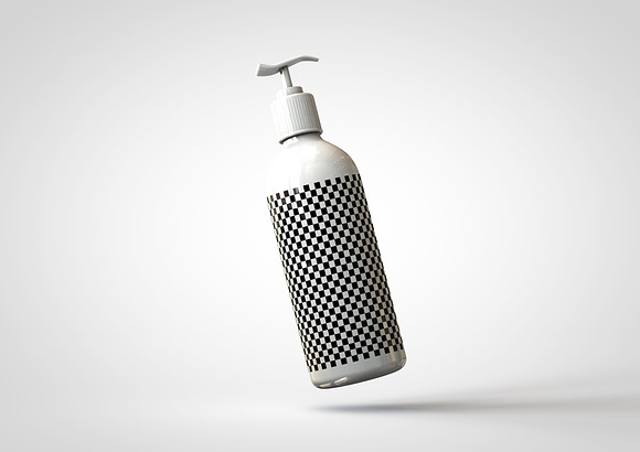 Plastic Pump Bottle Mock-Up in Product Mockups - product preview 12