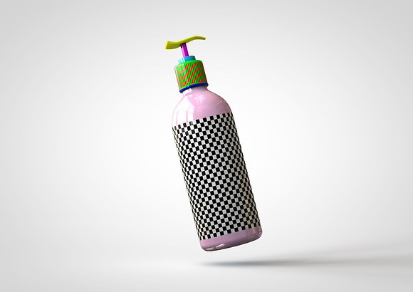 Plastic Pump Bottle Mock-Up in Product Mockups - product preview 13