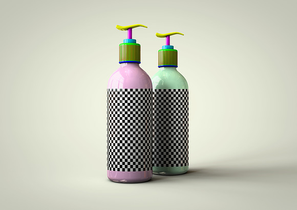 Plastic Pump Bottle Mock-Up in Product Mockups - product preview 15