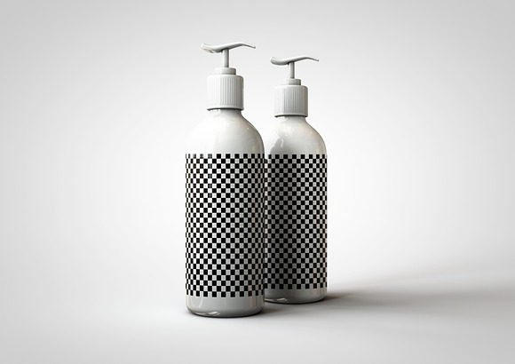Plastic Pump Bottle Mock-Up in Product Mockups - product preview 16