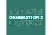 Generation Z word concepts banner