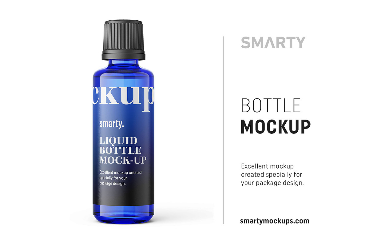 Essential oil bottle mockup 50ml in Product Mockups - product preview 8