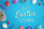 Happy Easter online sale scene creat