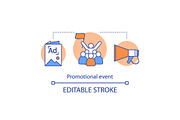 Promotional event concept icon