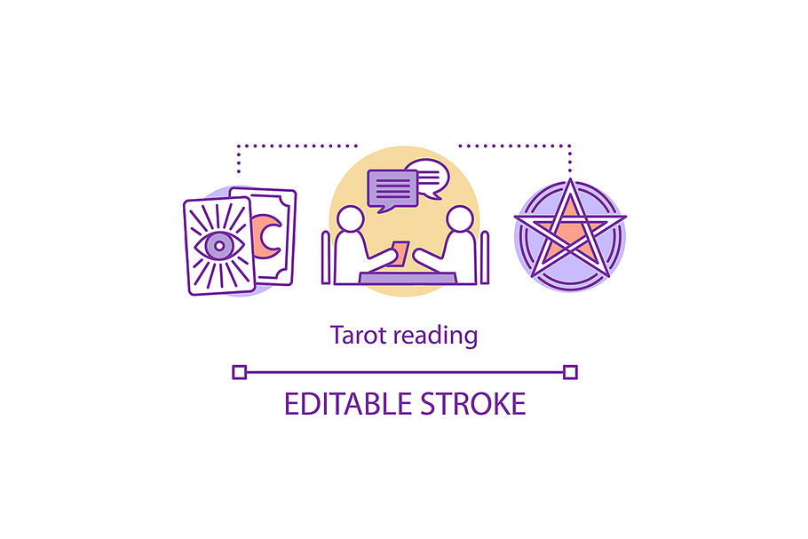 Tarot reading concept icon