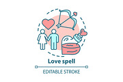 Love spell concept icon