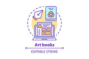 Art books concept icon