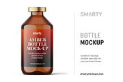 Amber bottle mockup 100ml