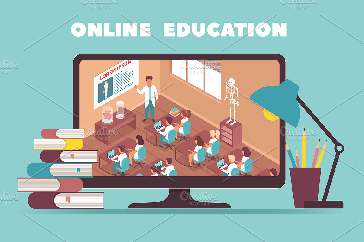 Online education design concept in Illustrations - product preview 8
