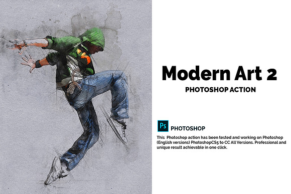 Modern Art2 Photoshop Action in Add-Ons - product preview 6
