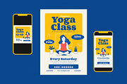 Online Yoga Class Flyer Set