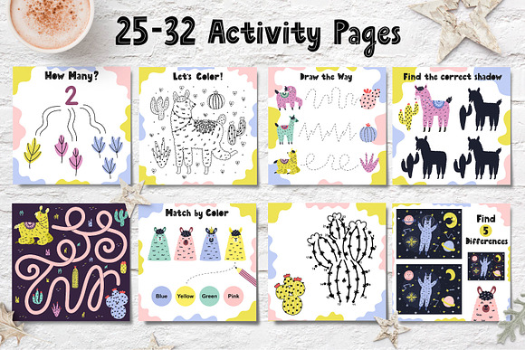 Llama Activities Collection in Illustrations - product preview 7