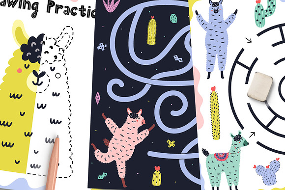 Llama Activities Collection in Illustrations - product preview 16