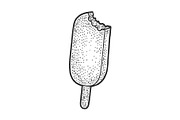 Ice cream sketch vector illustration
