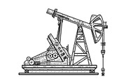 Industrial oil pump station sketch