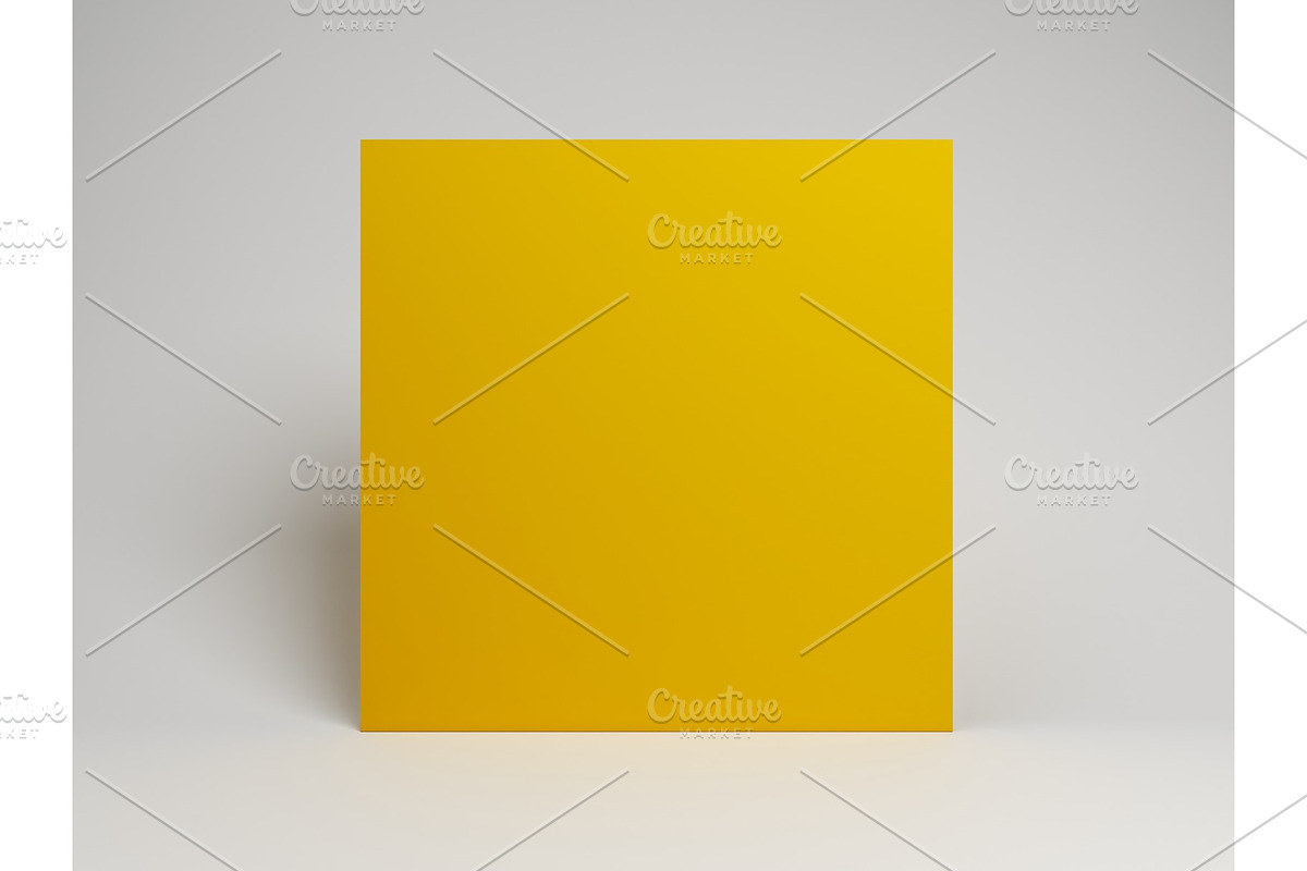 3D Render of Abstract Yellow in Illustrations - product preview 8
