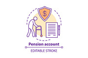 Pension account concept icon